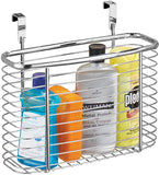 iDesign Axis Metal Over the Cabinet Storage Organizer, Waste Basket, for Aluminum Foil, Sandwich Bags, Cleaning Supplies, Garbage Bags, Bath Supplies, 5" x 11" x 9.75", Chrome