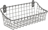 Spectrum Diversified Vintage Large Cabinet & Wall-Mounted Basket for Storage & Organization Rustic Farmhouse Decor, Sturdy Steel Wire Storage Bin, Industrial Gray