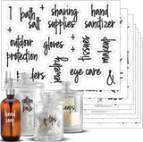 Black Script Bathroom Labels Talented Kitchen Script Bathroom Organization Labels – 123 Black Bath, Beauty & Makeup Preprinted Stickers. Water Resistant Decals (Set of 123 – Black Script Bathroom)