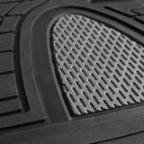 FH Group F11311GRAYBLACK Gray/Black Heavy Duty Tall Channel Rubber Floor Mats