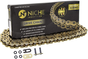 NICHE Gold 520 X-Ring Chain 112 Links With Connecting Master Link