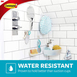 Command Shower Caddy, Clear Frosted, 1-Caddy, 4-Water Resistant Strips, Organize Damage-Free