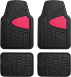 FH Group F11311GRAYBLACK Gray/Black Heavy Duty Tall Channel Rubber Floor Mats