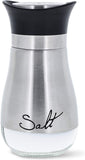 Juvale Salt and Pepper Shakers Stainless Steel and Glass Set