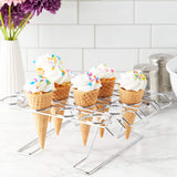 Ice Cream Cone Holder Stands for Party, Baking Rack (10.8 x 7.9 x 3.5 in, 2 Pack)