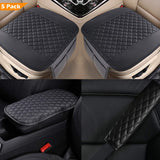 Big Ant 2 Pack Car Seat Cushions Interior Seat Covers Cushion Pad Mat for Auto Supplies Office Chair with Breathable PU Leather(Gray)