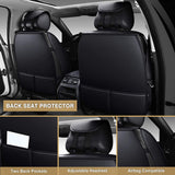 AOOG Leather Car Seat Covers, Leatherette Automotive Vehicle Cushion Cover for Cars SUV Pick-up Truck, Universal Non-Slip Vehicle Cushion Cover Waterproof Protectors Interior Accessories, Front Pair