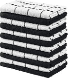 Utopia Towels Kitchen Towels, 15 x 25 Inches, 100% Ring Spun Cotton Super Soft and Absorbent Black Dish Towels, Tea Towels and Bar Towels, (Pack of 12)