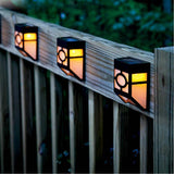 2 Pcs Solar-Powered Wall Deck Lights