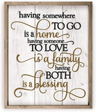 Having Somewhere To Go Is A Home Printed Wood Wall Sign (12x15)