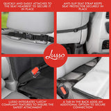 Lusso Gear Car Seat Protector - Thickest Padding, Featuring XL Size (Best Coverage Available), Durable, Waterproof 600D Fabric, PVC Leather Reinforced Corners