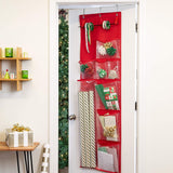 Honey-Can-Do SFT-08359 Red Over The Door Gift Wrap Organizer