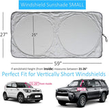 7sizes=Better fitment for Every Vehicle Car Windshield Sun Shade - Blocks UV Rays Sun Visor Protector, Sunshade To Keep Your Vehicle Cool And Damage Free,Easy To Use, Fits Windshields of Various Sizes