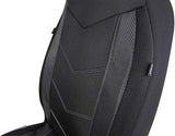 PIC AUTO High Back Car Seat Covers - Sports Carbon Fiber Mesh Design, Universal Fit, Airbag Compatible (Black)