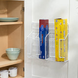 Home Basics Organizer Rust Resistant, Perfect for Food Storage, Silver Foil, Wax Paper, Sandwich Bags, Plastic Wrap-Mounts