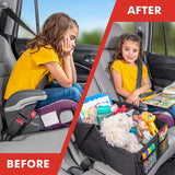 Lusso Gear Car Seat Organizer for Front or Backseat - Great for Adults & Kids, Features 9 Storage Compartments for Toys, Magazines, Tissues, Maps, Books, Documents, Games & More