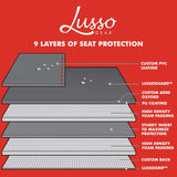 Lusso Gear Car Seat Protector - Thickest Padding, Featuring XL Size (Best Coverage Available), Durable, Waterproof 600D Fabric, PVC Leather Reinforced Corners