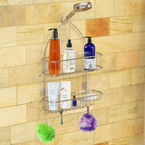 SimpleHouseware Bathroom Hanging Shower Head Caddy Organizer, Chrome (26 x 16 x 5.5 inches)