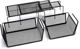 Kitchen Cabinet Organizer Set - Three Shelves, Two Under Shelf Baskets Will Instantly Create Additional Cabinet or Counter Storage Space to Organize Your Dishes, Glasses and Food Items. (5-Piece Set)