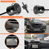 Reverse Backup Camera,RAAYOO L002 170 Degree Wide View Angle 2-in-1 Universal Car Front/Side/Rear View Camera,2 Installation Options,Removable Guildlines,Mirror Non-Mirror Image,12V only