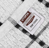 Utopia Towels Kitchen Towels, 15 x 25 Inches, 100% Ring Spun Cotton Super Soft and Absorbent Black Dish Towels, Tea Towels and Bar Towels, (Pack of 12)