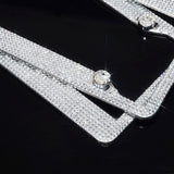 2 Pack Handcrafted Crystal Premium Stainless Steel Bling License Plate Frame (Crystal)