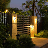 2 Pcs Solar-Powered Wall Deck Lights